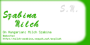 szabina milch business card